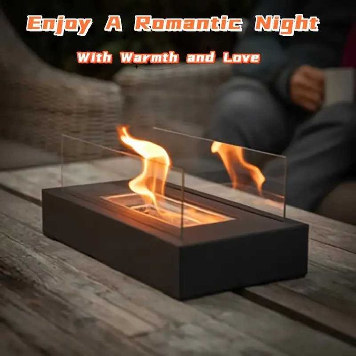 Преносима Биокамина от стомана 35 x 18 x 14 см,на биоетанол био Камина