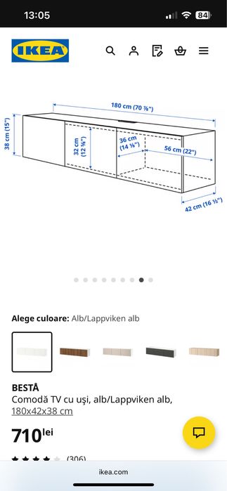 Comoda  IKEA 1,8 m lungime