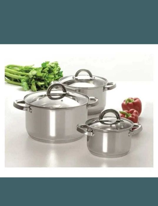 Set oale 6 piese, 3 oale, 3 capace sticla Ambition, Berry, nou