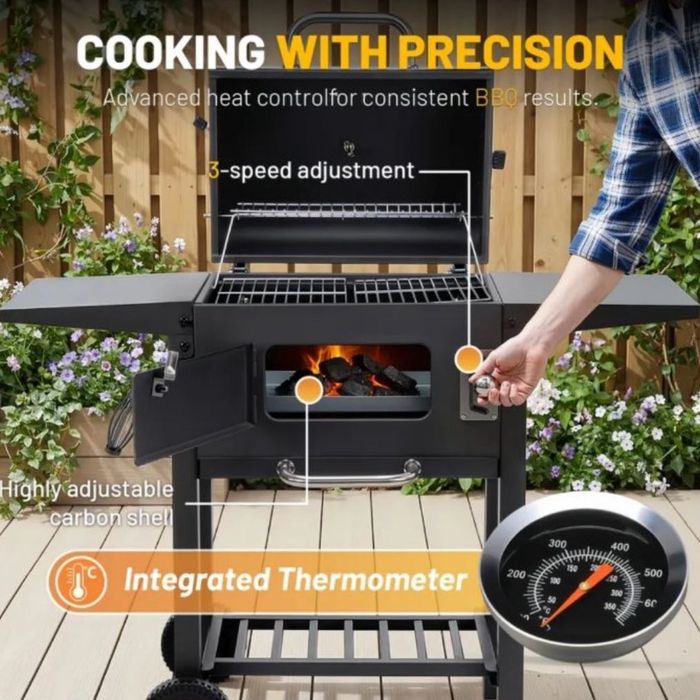 Барбекю градинско с термометър