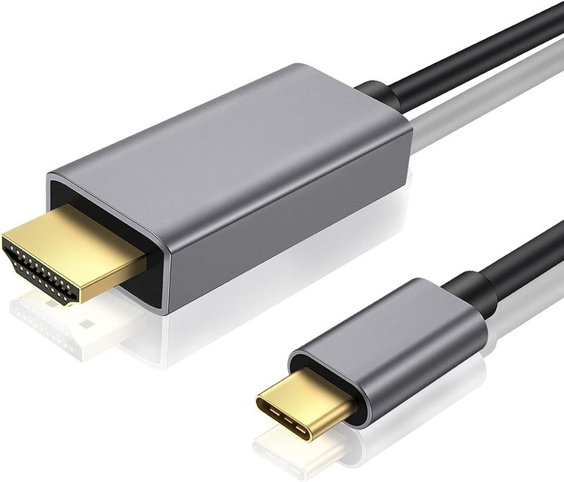 4K 60Hz USB C към HDMI кабел, 1,8 метра адаптер с позлатени конектори ...