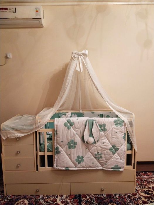 Transformer bolalar krovati komplekt 150$