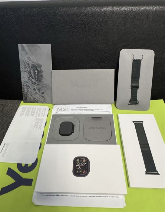 ***КАТО НОВ 49mm Apple watch Ultra 2 Гаранция Yettel 2026г. Black