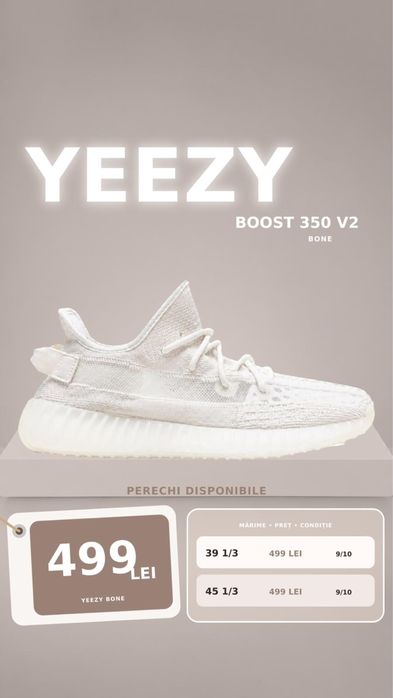 Adidas yeezy 350 autentici diferite conditii si modele