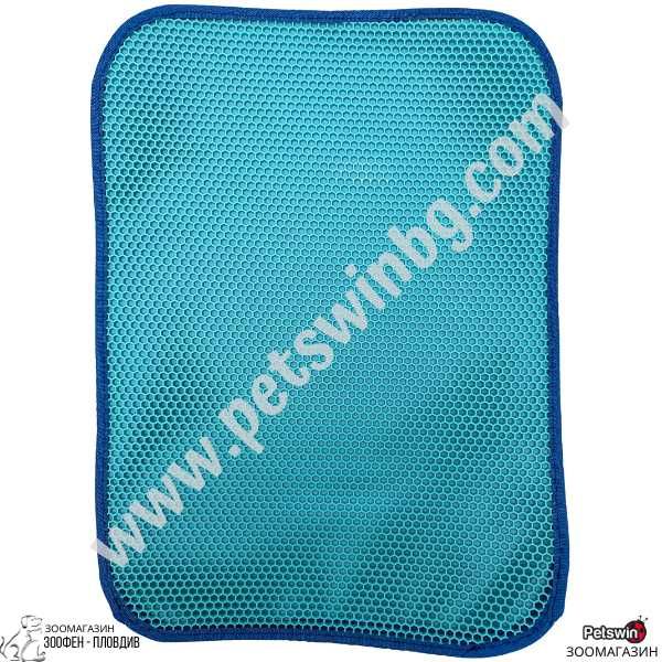 Подложка за Котешка тоалетна- 60/40см- Светлосиня- Cat Litter Mat- Mio