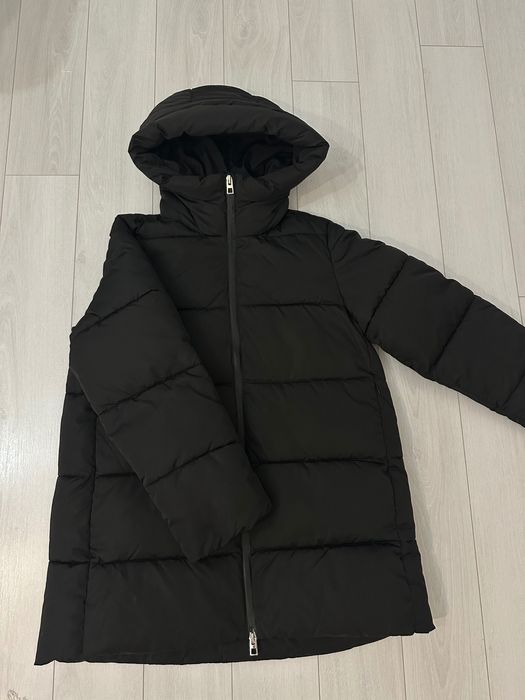 Черно дълго яке размер М