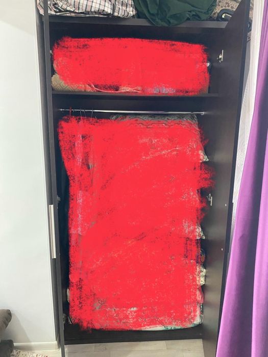 Стенка и шкаф коричневый