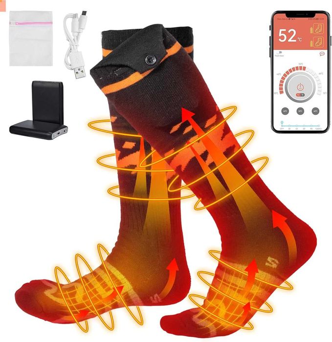 KEMIMOTO Отопляеми акумулаторни електрически чорапи за зимни спортове