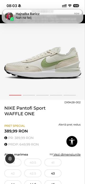 Nike waffle marimea 43