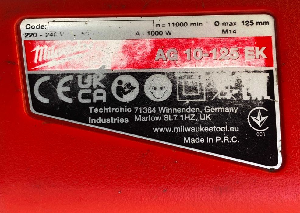 Milwaukee AG 10-125 EK - Електрически ъглошлайф 1000W гр. Шумен ...