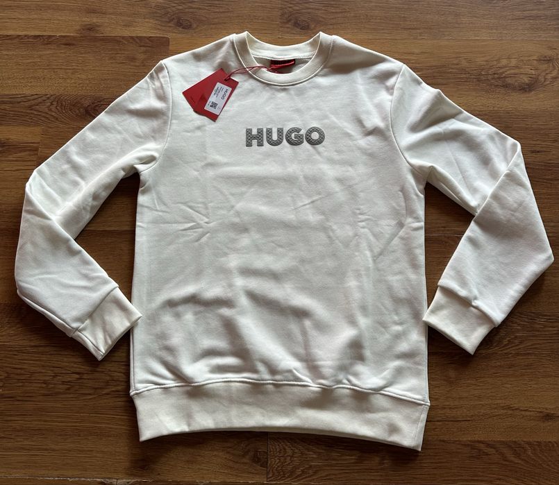 Мъжка,памучна блуза HUGO Boss с гумирано лого