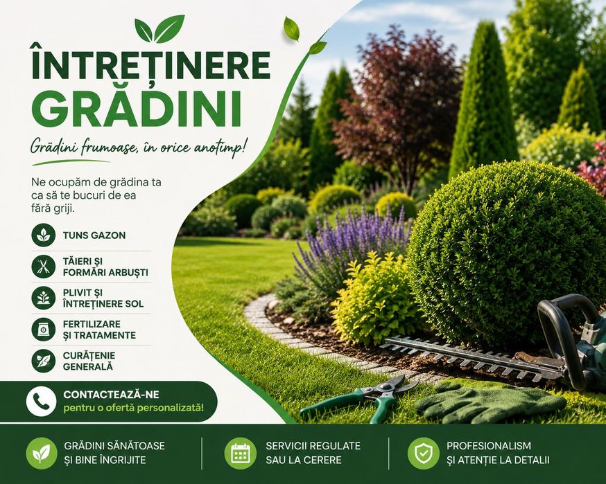 Întreținere spații verzi