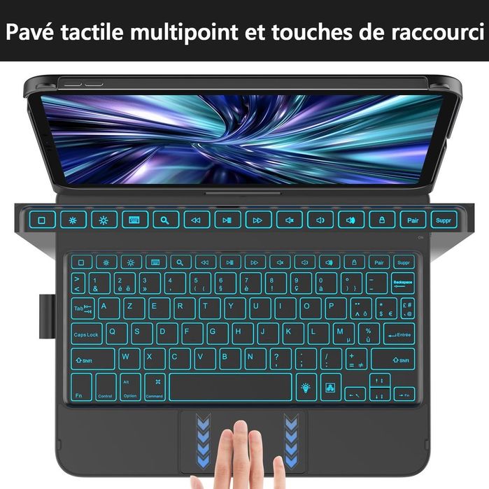 Husa neagra plastic cu tastatura pt iPad gen 10/11