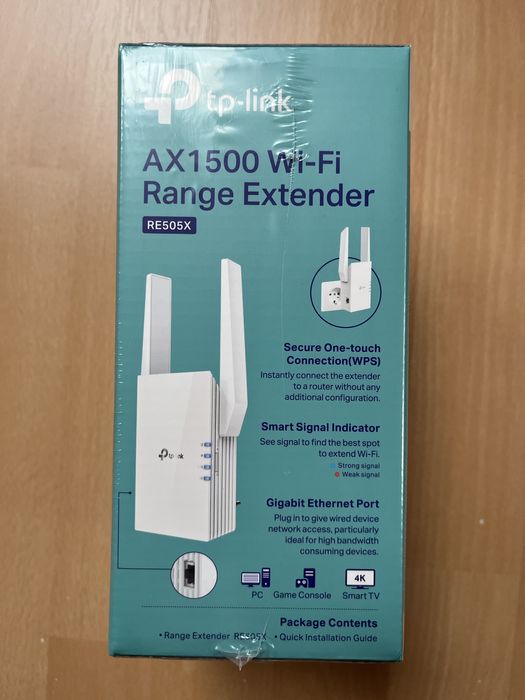 Range Extender TP-Link RE505X Wi-Fi 6 Dual-Band Gigabit AX1500 OneMesh