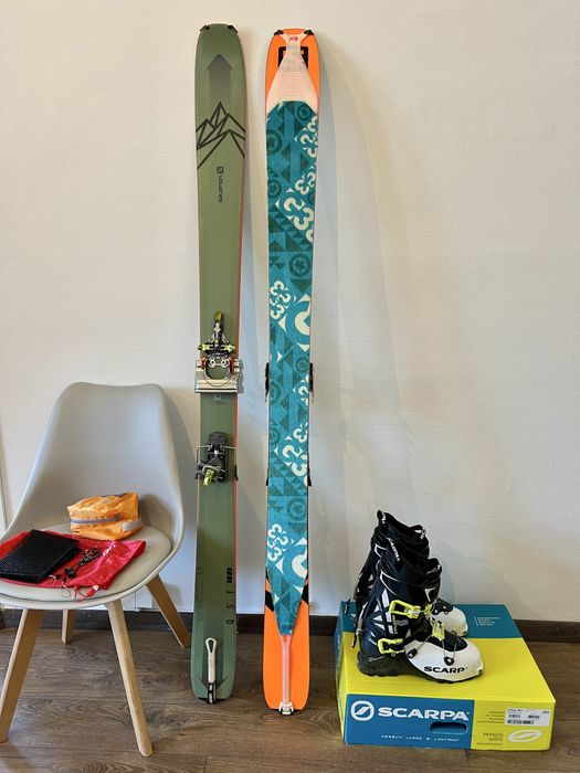 KIT COMPLET Ski Tură QST106 + G3Z + piei + cuțite + Scarpa MaestraleRS