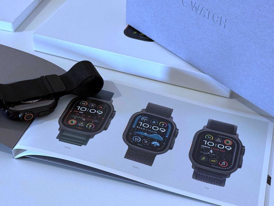 Бартер! Гаранция! Apple Watch Ultra 2 Black Titanium Case (Черен) Milanese Loop 99% Батерия.