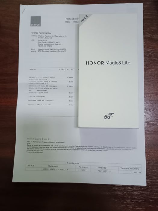Honor Magic 8 Lite 5G NFC