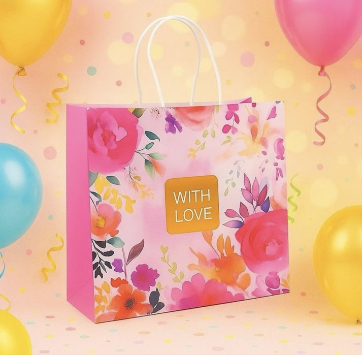 Подарочные пакеты, в розницу и оптом.