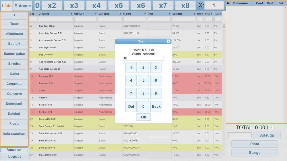 Sistem POS Magazin PC+Touchscreen+Soft Vanzare Gestiune UnityRetail