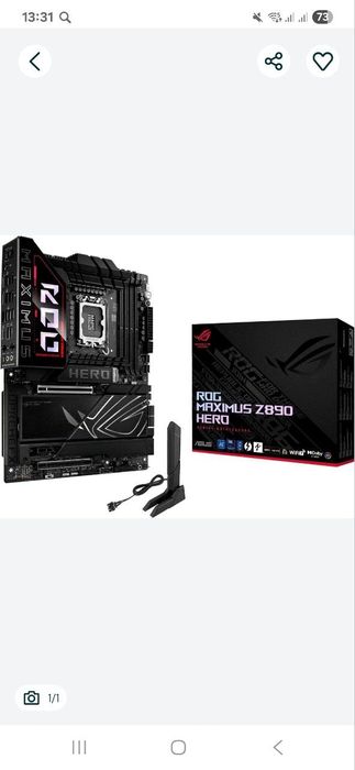 Материнская плата ASUS ROG Maximus Z890 Hero Intel® Z890 LGA 1851 ATX