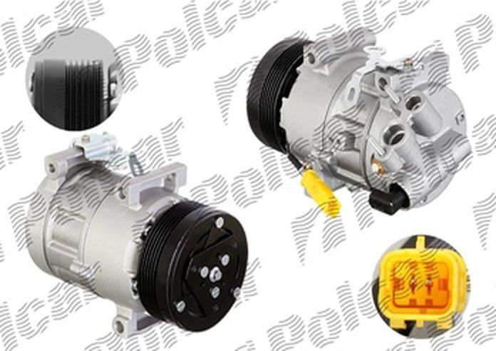 Compresor aer conditionat Citroen C5, 20, motorizare 2.0 HDI, 100kw/103kw/110kw/ 120kw/132kw, diesel, rola curea 110 mm, 6 caneluri, tip Sanden: