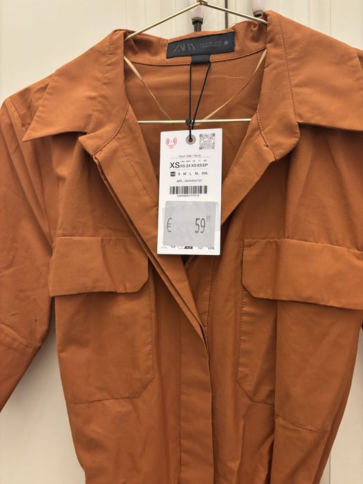 Rochie din bumbac cu eticheta XS Zara noua