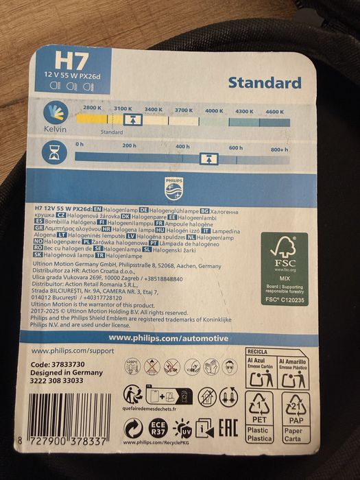 Set becuri auto Philips H7