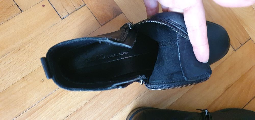 Ghete piele naturala Ecco 36/36,5