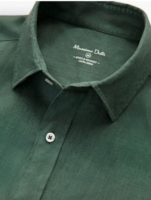 Мужская рубашка лён Massimo Dutti