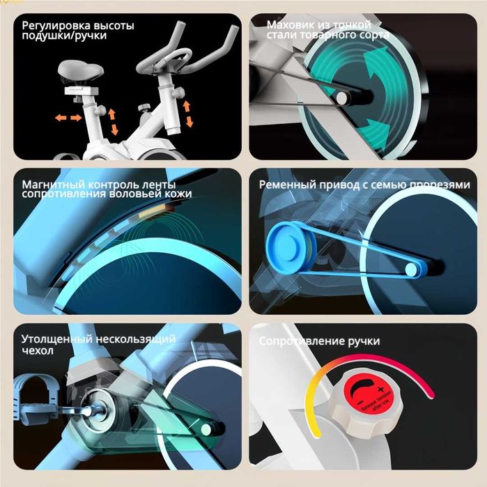 Велотренажер для дома спин байк кардио для ног для бега для мышц