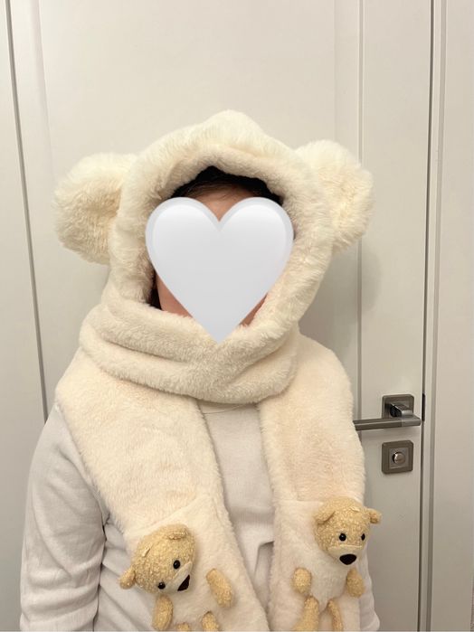 Шапка Teddy,молочный цвет