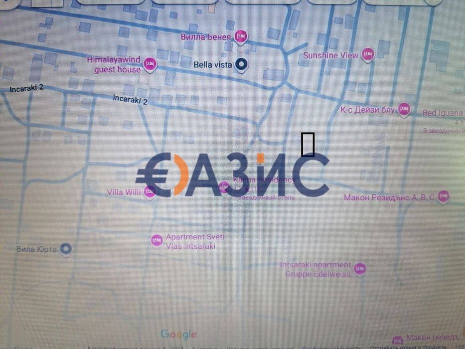 Парцел в регулация, Свети Влас, м. Инцараки, България - 594 кв. м.,