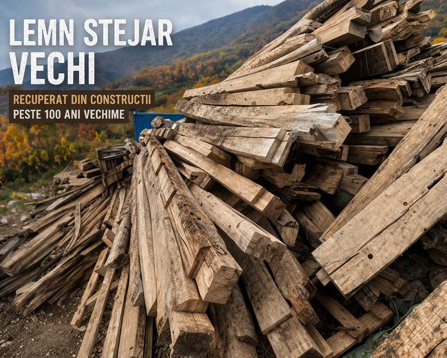 Treaptă stejar masiv vechi 100+ ani – dintr-o bucată, premium