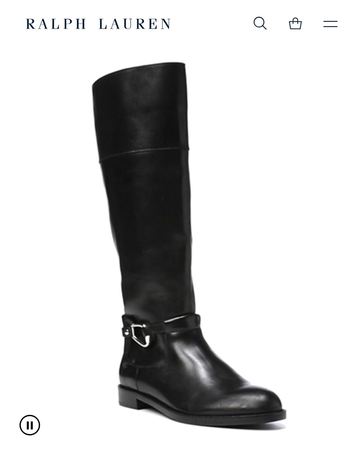 Harlee leather boot ralph lauren deals