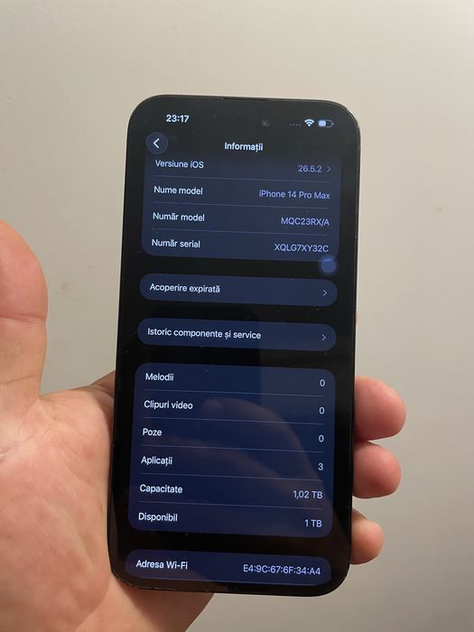 iPhone 14 Pro Max Black, 1 tera ,Cutie.