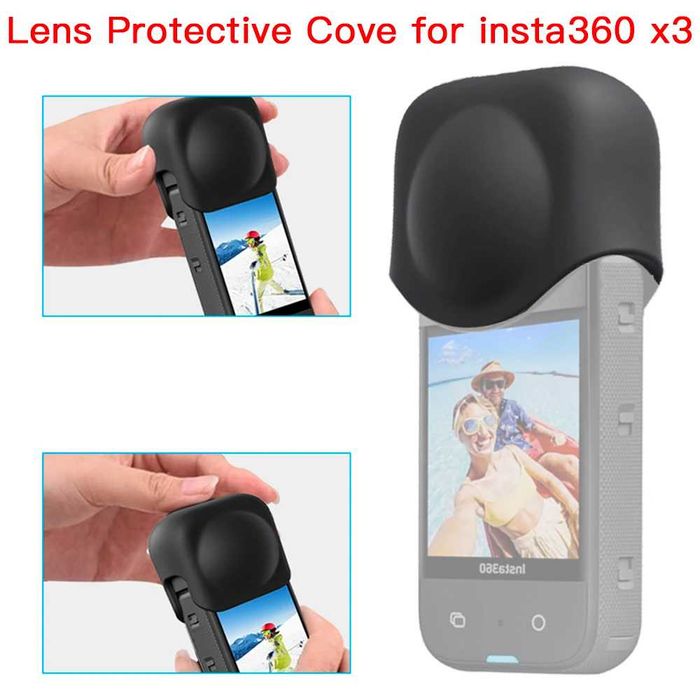 Protectie lentile husa silicon pentru camere de actiune Insta360 X3