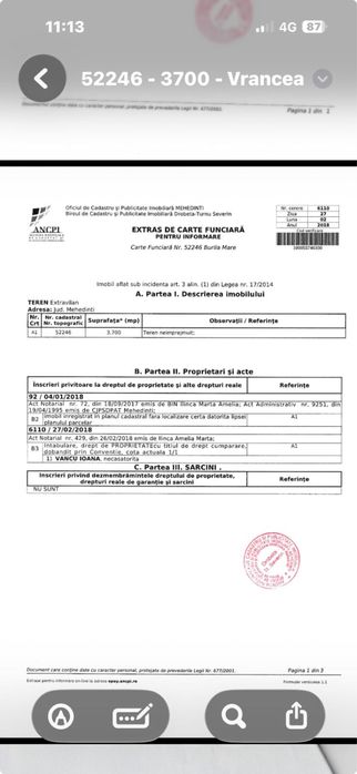 Vand teren extravilan Vrancea Mehedinti