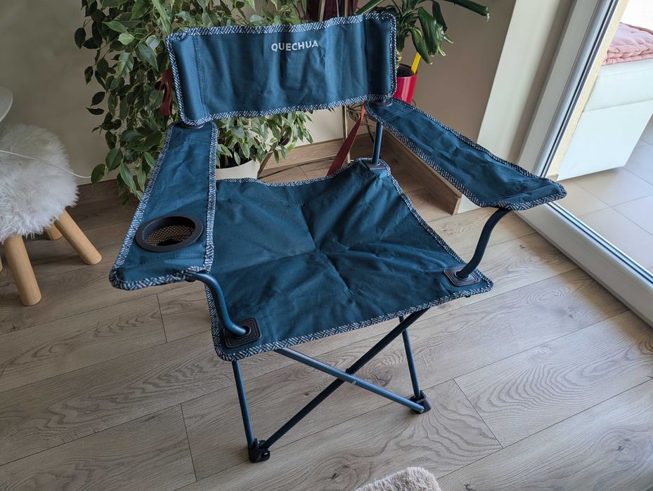 Scaun de camping pliabil cu cotiera QUECHUA, nou