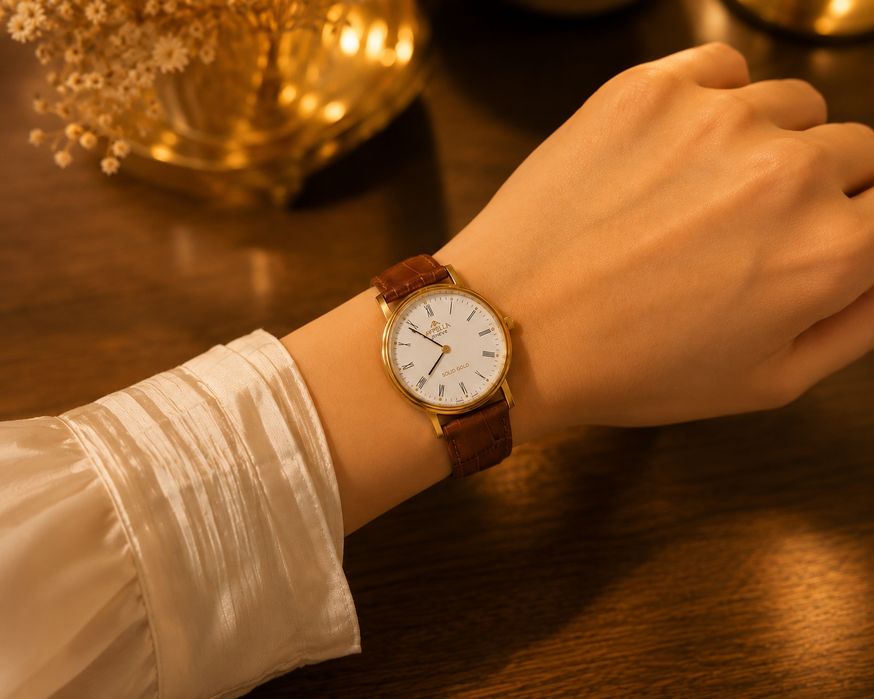 Швейцарские часы Appella 18K Gold • 15г золота 750 пробы •