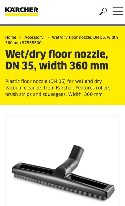 Duza aspirator Karcher DN 35 - 360mm produs rar
