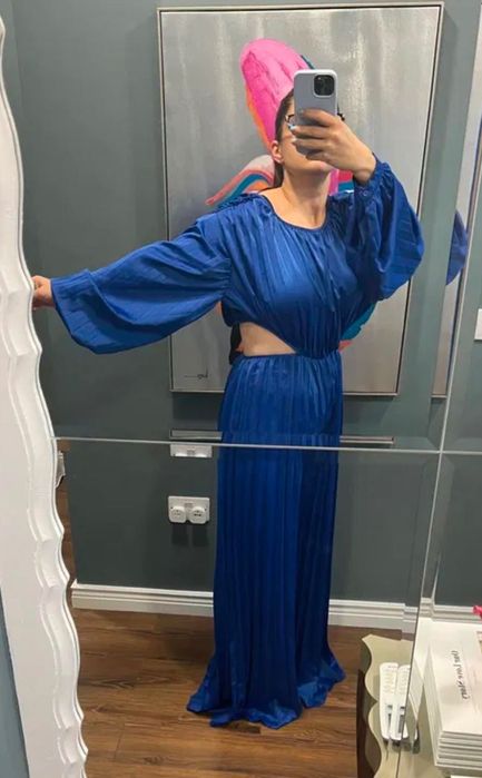 Син елегантен гащеризон