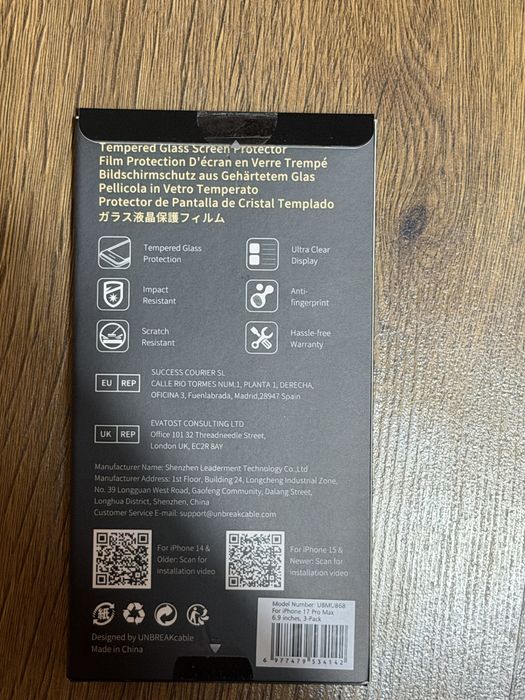 Glass Protector Iphone 17 Pro Max