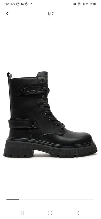 Ghete noi, femei, Lee Cooper, piele, negre, m.39