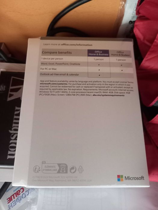 2х4ГБ РАМ памет + Microsoft office нов оригинален