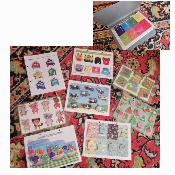 Развивающие карточки для малышей на липучках