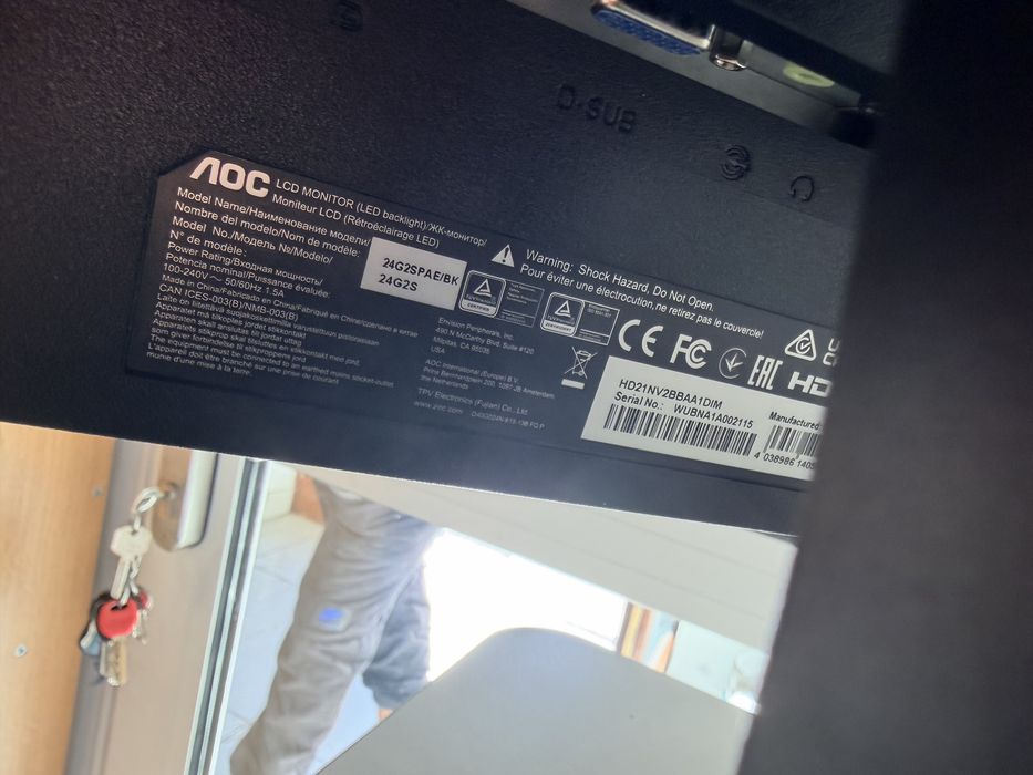 Monitor gaming aoc 24 inch