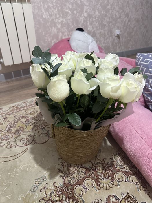 21 шт белый роза