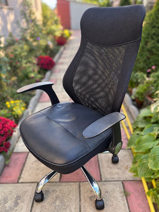 Scaun birou piele si textil