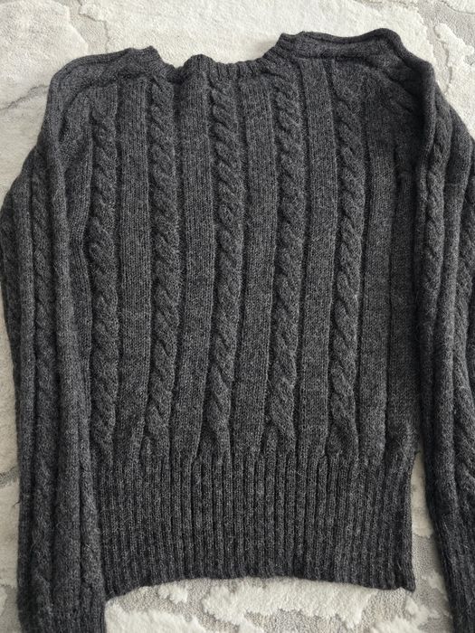 Pulover din alpaca gri