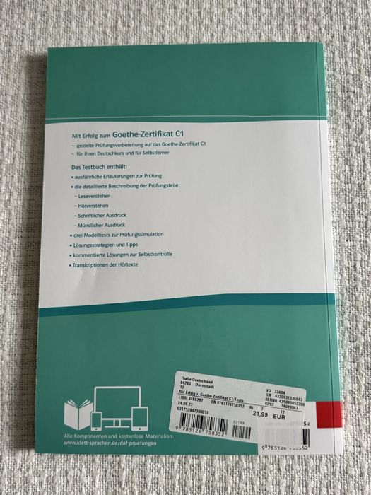 Goethe Zertifikat C1 testbuch